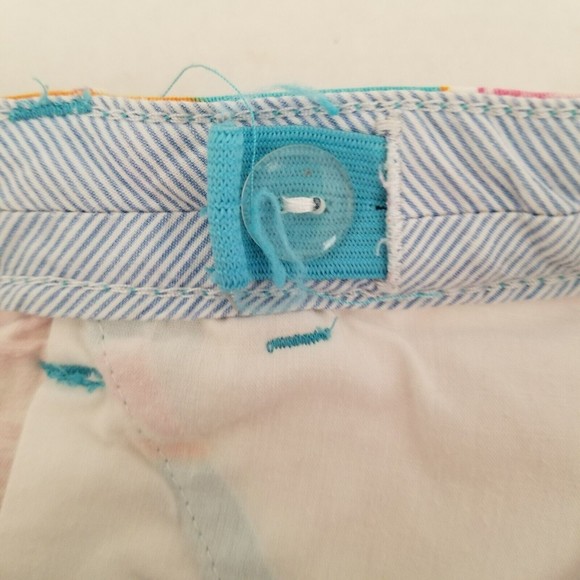 Crown & Ivy Shorts Girls 16 Pink White Print Adjustable Waist Pockets - Picture 4 of 11